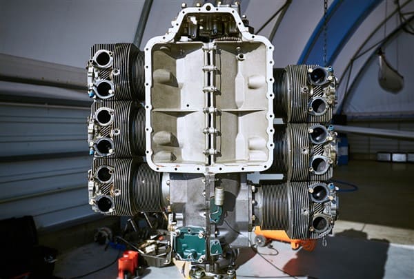 Example of a horizontally opposed aircraft engine