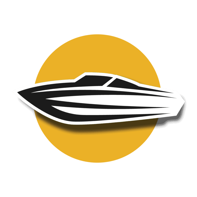 boat on a yellow background